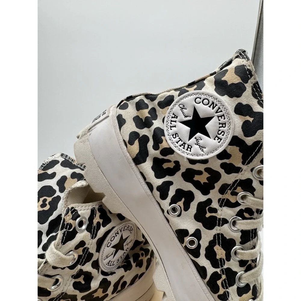 Converse Chuck Taylor All Star Lugged Leopard High Top Platform Sneakers 6.5 Y2K